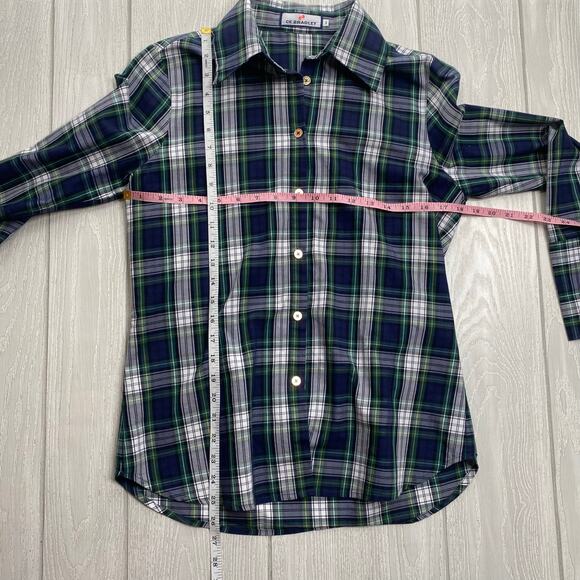 CK Bradley Women's Blue & Green Plaid Button Front Top Size Small - Picture 5 of 10